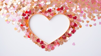 A beautiful heart shaped frame adorned with vibrant sequins