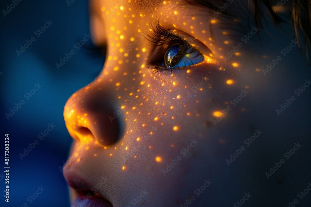 Poster A smooth gradient background transitioning from deep blue to brown hues