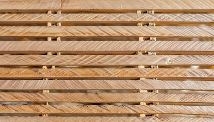 close up of wooden slatted surface