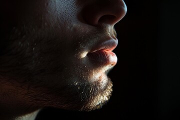 This image features a predominantly black area with some blurring effect around the edges