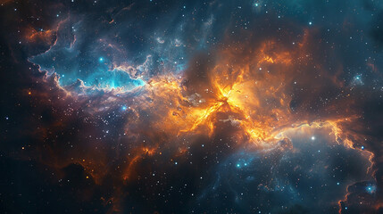 Mystical Photo of a Nebula's Enigmatic Beauty Capturing the Mysteries and Wonders of Deep Space in...
