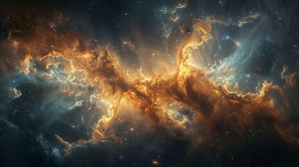 Fototapeta premium Mystical Photo of a Nebula's Enigmatic Beauty Capturing the Mysteries and Wonders of Deep Space in Stunning Detail