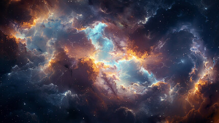 Mystical Photo of a Nebula's Enigmatic Beauty Capturing the Mysteries and Wonders of Deep Space in Stunning Detail