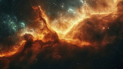 Obraz premium Mystical Photo of a Nebula's Enigmatic Beauty Capturing the Mysteries and Wonders of Deep Space in Stunning Detail