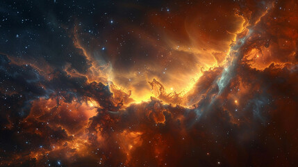 Obraz premium Mystical Photo of a Nebula's Enigmatic Beauty Capturing the Mysteries and Wonders of Deep Space in Stunning Detail