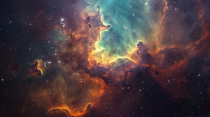 Fototapeta premium Mystical Photo of a Nebula's Enigmatic Beauty Capturing the Mysteries and Wonders of Deep Space in Stunning Detail