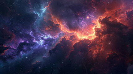 Obraz premium Mystical Photo of a Nebula's Enigmatic Beauty Capturing the Mysteries and Wonders of Deep Space in Stunning Detail