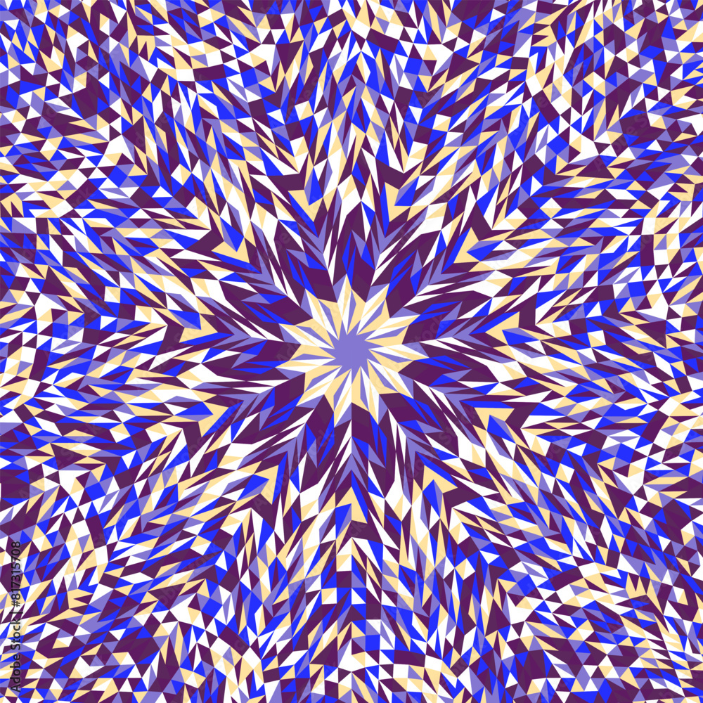 Poster dynamic round mosaic pattern background design - hypnotic colorful abstract psychedelic vector graph