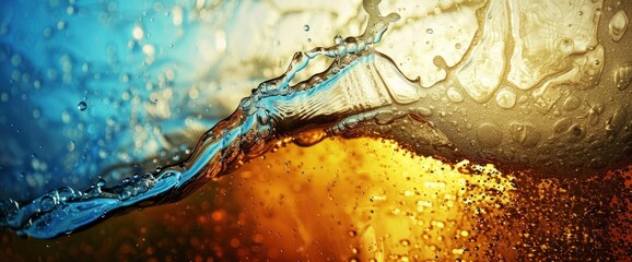 Cheers With Beer, Vibrant Designs, Fluid Motion, International Beer Day Background