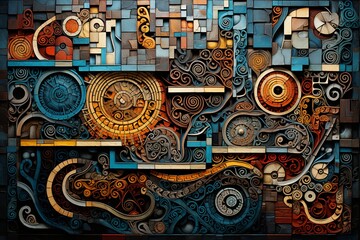 A Multifaceted Wooden Artwork
