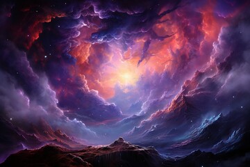 Cloudy Sky With Star