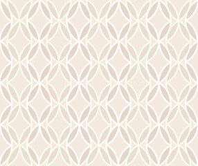 Seamless pattern with artistic floral ornamental lines. Flourish geometric minimal retro backdrop. Lines petals. Good for fabric, textile, wallpaper or package background design