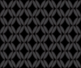 Seamless pattern with artistic floral ornamental lines. Flourish geometric minimal retro backdrop. Lines petals. Good for fabric, textile, wallpaper or package background design