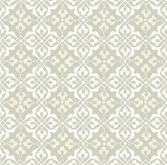  Floral arabesque minimal Seamless pattern. geometric brocade texture. Fabric background. Abstract trendy fabric design style.