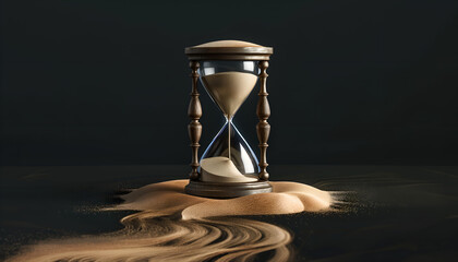 hourglass, sand running, concept of growing up aging and time management