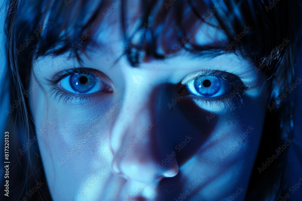 Aufkleber An image with a smooth gradient of blue with added light effects for background or design use