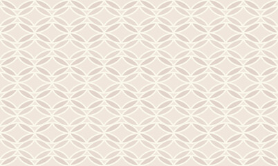 Seamless pattern with artistic floral ornamental lines. Flourish geometric minimal retro backdrop. Lines petals. Good for fabric, textile, wallpaper or package background design