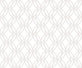 Fototapeta premium Seamless pattern with artistic floral ornamental lines. Flourish geometric minimal retro backdrop. Lines petals. Good for fabric, textile, wallpaper or package background design