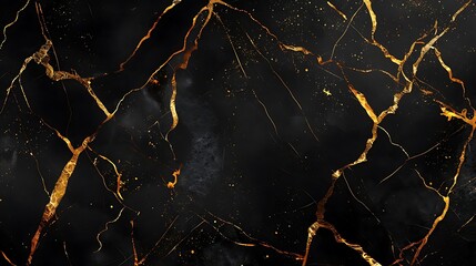 Black and gold marble texture with high resolution.