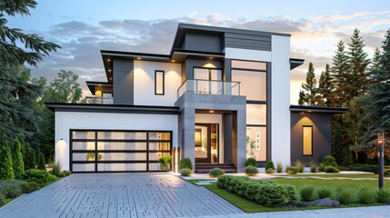 Fototapeta premium modern house. residential area