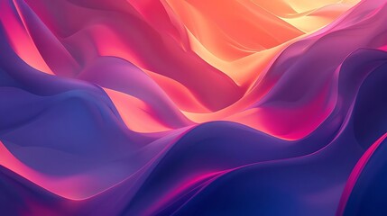 Fototapeta premium The image is a colorful abstract painting with a smooth, flowing texture