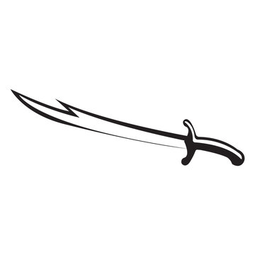 zulfikar sword icon vector illustration design template