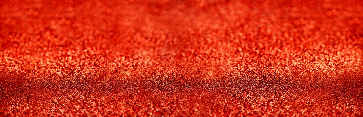 Red glitter texture sparkling paper background. Abstract twinkled red glittering background  with...
