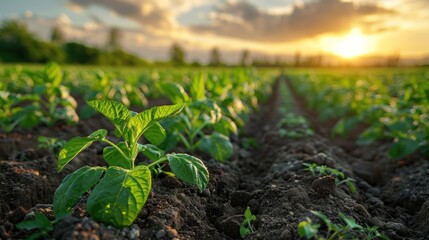 Naklejka premium Emphasize the importance of collaboration with farmers and agricultural experts