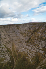 Photograph of the Delika river valley, from the viewpoint of the Nervion waterfall, between the province of Burgos and the Basque Country, Spain.