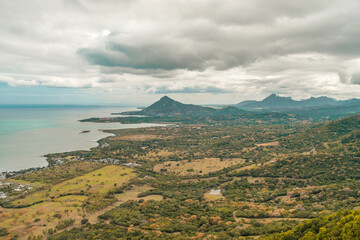 Chamarel viewpoint in the Ebony forest reserve of Mauritius