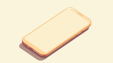 Totally soft realistic white vector smartphone. 3d