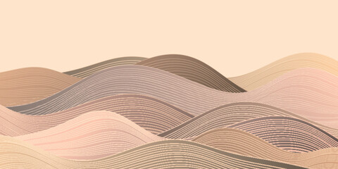 和柄　波　模様　背景