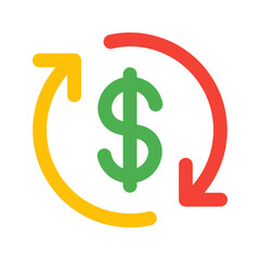 cash flow flat icon