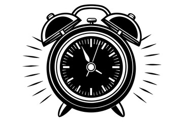 alarm clock vector silhouette illustration 