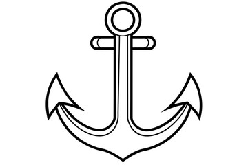 anchor vector silhouette illustration 