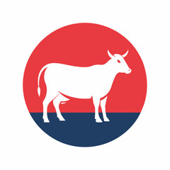 Cow Logo Icon: Circle Vector Art for Branding Excellence