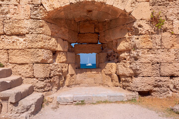 Ancient Stone Arch in Rhodes, Greece