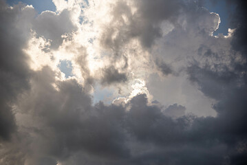 Obraz premium rain clouds in the landscape of the Brazilian pampa biome