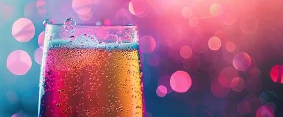 Beer Bubbles, Vibrant Patterns, Dynamic Composition, International Beer Day Background