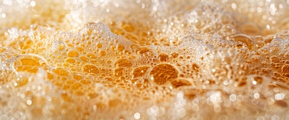 Beer Foam, Intricate Textures, Golden Hues, International Beer Day Background