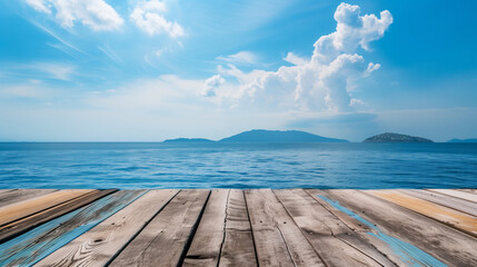 Fototapeta premium wooden pier on the sea