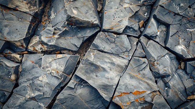 A close up of a rock wall with a lot of cracks.