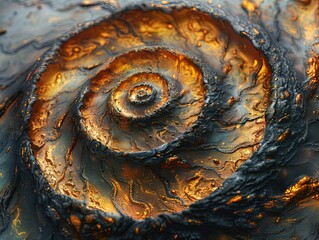 Molten Gold and Copper Vortex: Abstract Metallic Textures