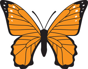 The Monarch butterfly Danaus plexippus icon.