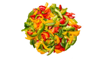 red, yellow and green pepper, png file