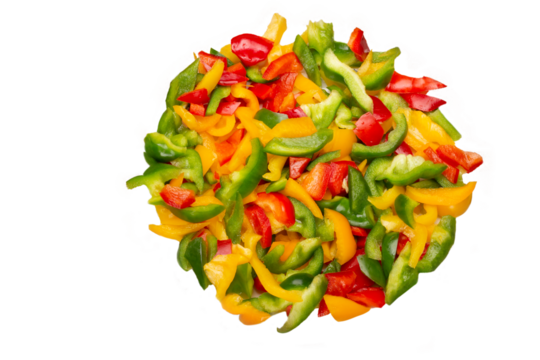 red, yellow and green pepper, png file