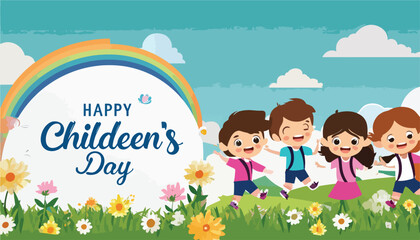 Happy Children's Day Vector Design