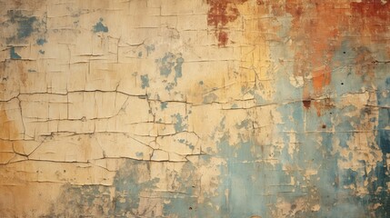 Grunge textured wall with peeling paint