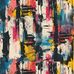 Fototapeta premium Abstract Pattern, channeling the spirit of urban graffiti