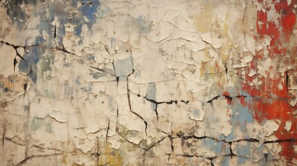 Grunge textured wall with peeling paint